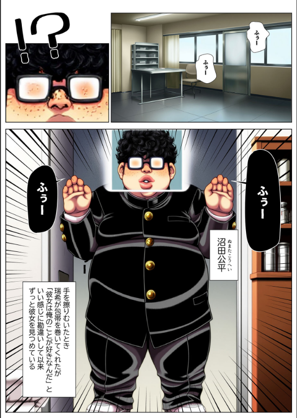 保健室の先生 治療と言われキモオタチ●ポで発情交尾 モザイク版_7枚目の画像